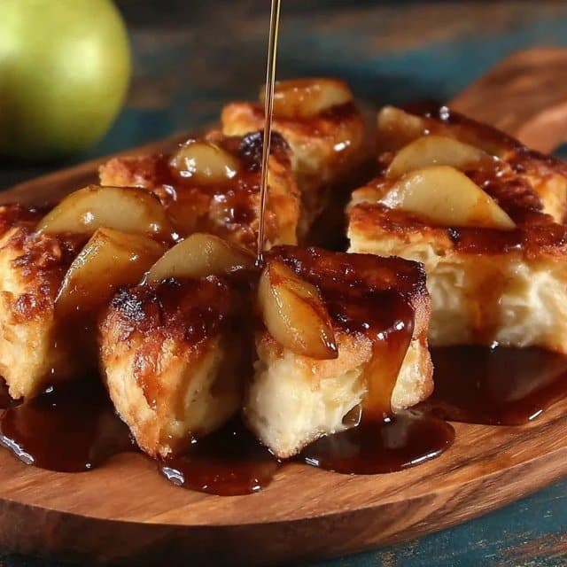 Warm Cardamom Pear Bread Pudding