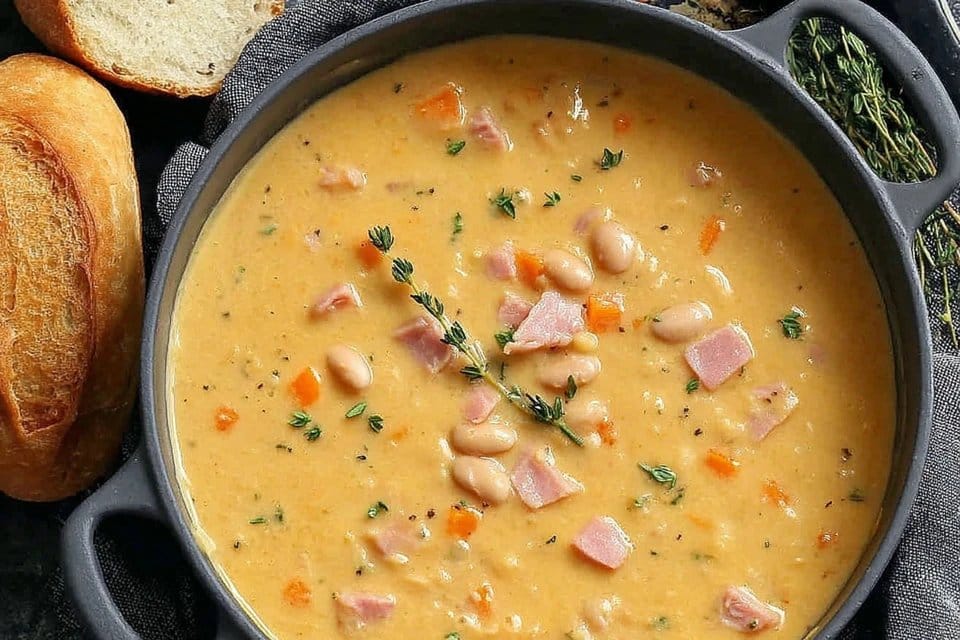 The Ultimate Comforting Cheesy Ham and Bean Soup Recipe You'll Love
