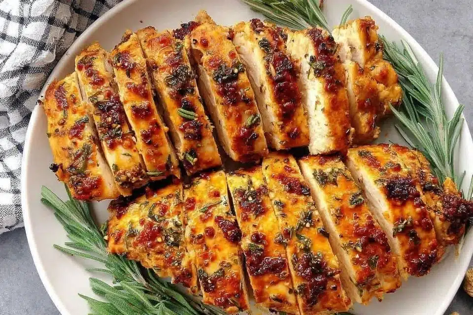 Easy Herb Butter Roast Turkey Breast 1 Juicy herb butter roast turkey breast served with sides