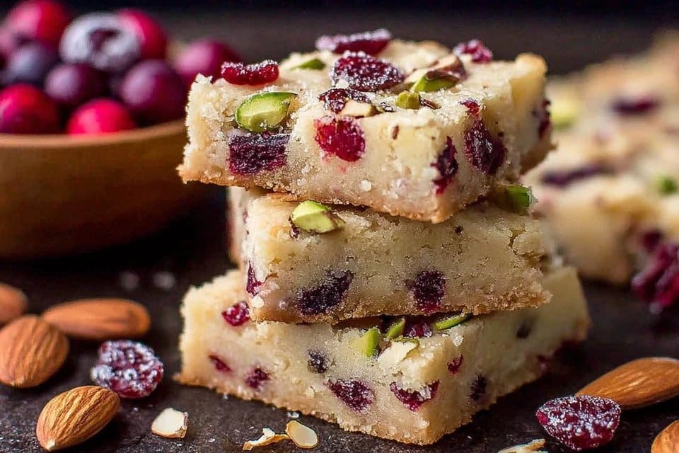 Cranberry Pistachio Shortbread
