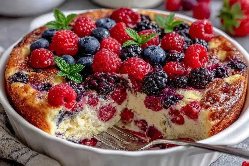 High Protein Triple Berry Bake: The Ultimate Comfort Food 4 High Protein Triple Berry Bake with fresh berries and protein-rich ingredients