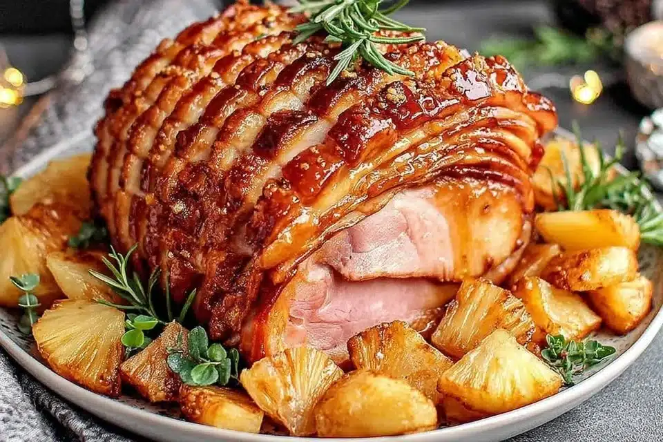 Pineapple Ham Bliss dish with succulent pineapple glaze and ham