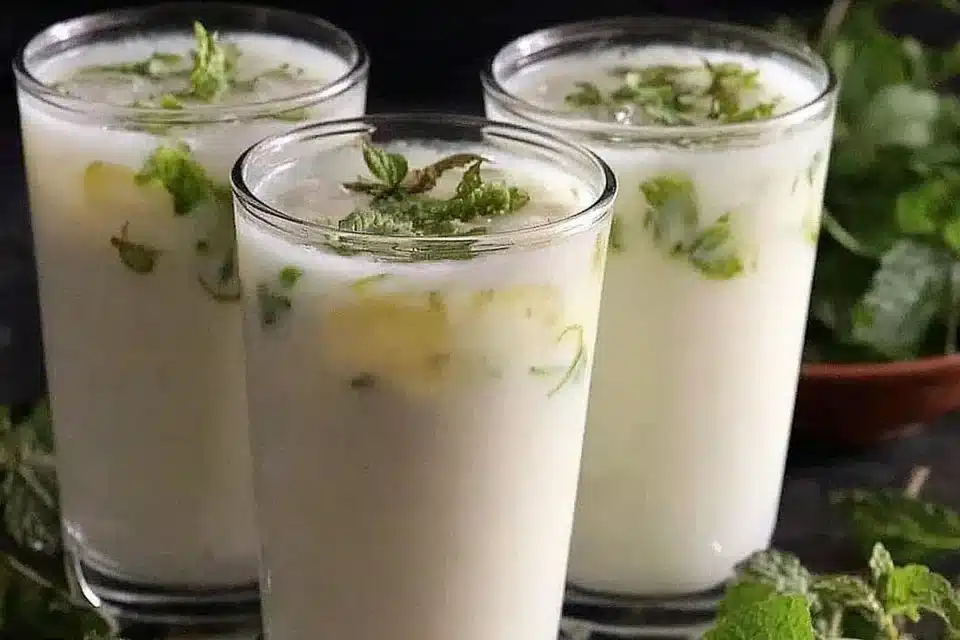 Refreshing Masala Chaas – Traditional Spiced Buttermilk Drink 4 Refreshing masala chaas - traditional spiced buttermilk drink served in a glass