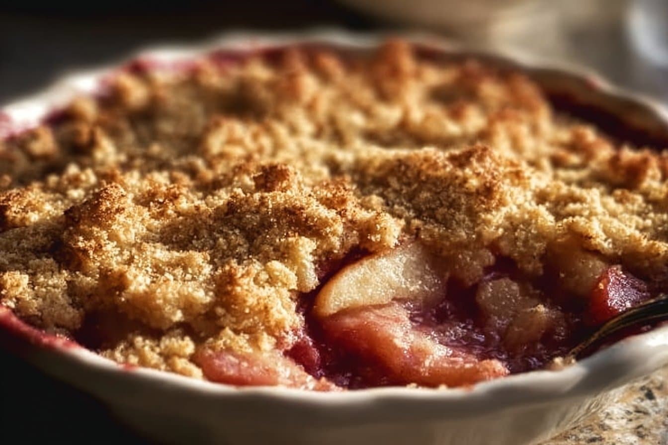 Mary Berry Apple & Rhubarb Crumble 4 Mary Berry Apple & Rhubarb Crumble