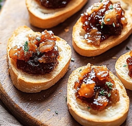 Bourbon Bacon Jam Crostini 1 1