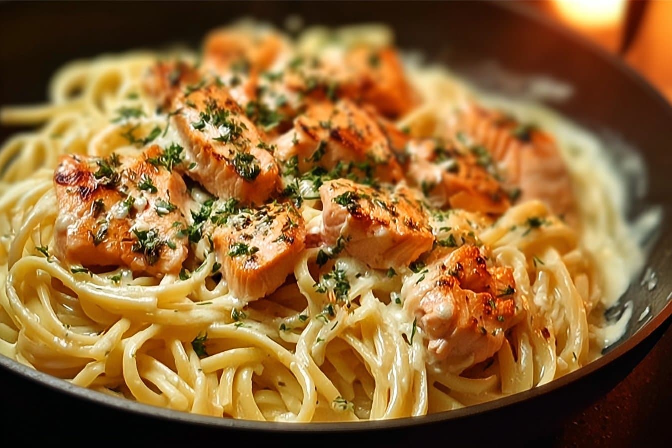 Creamy Garlic Salmon Pasta 4 Creamy Garlic Salmon Pasta
