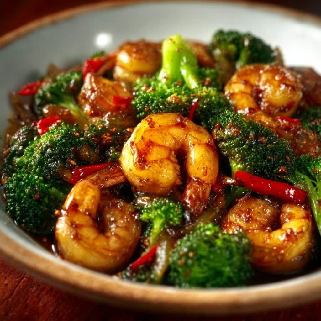 Spicy Honey-Garlic Shrimp & Broccoli Stir-Fry 4 Spicy Honey-Garlic Shrimp & Broccoli Stir-Fry