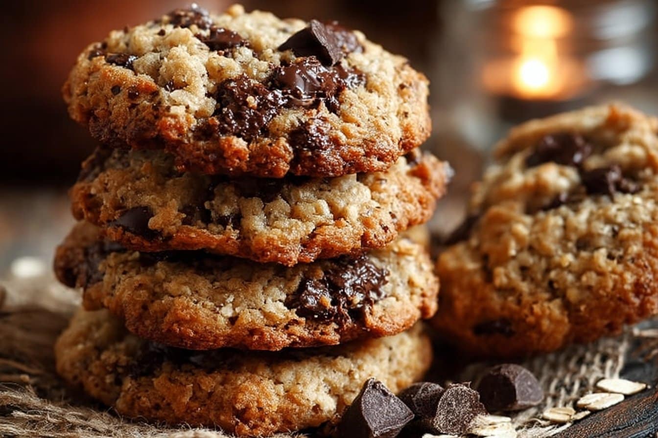 Delicious Oat Chocolate Chip Cookies