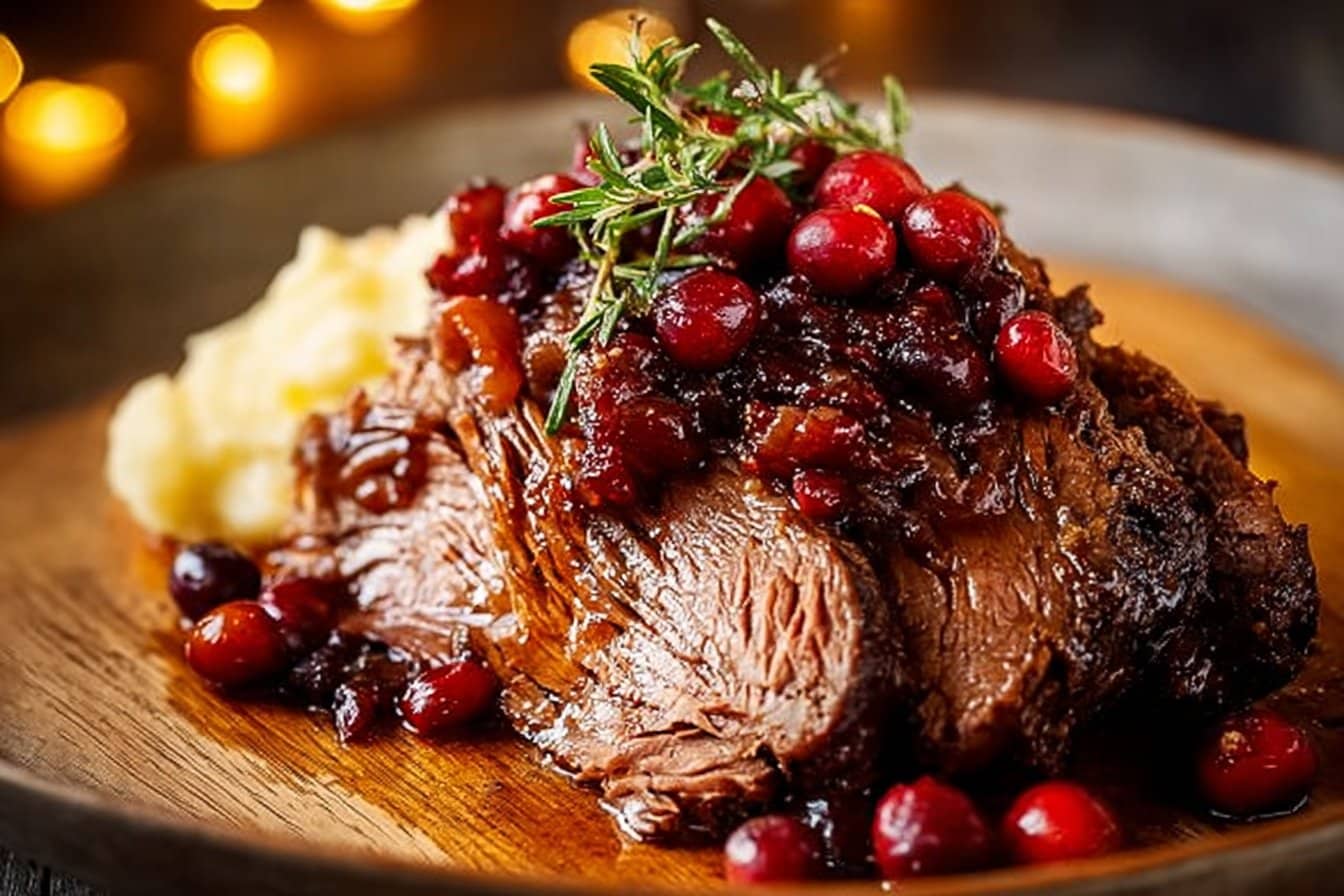 Cranberry-Balsamic Roast Beef 4 Cranberry-Balsamic Roast Beef