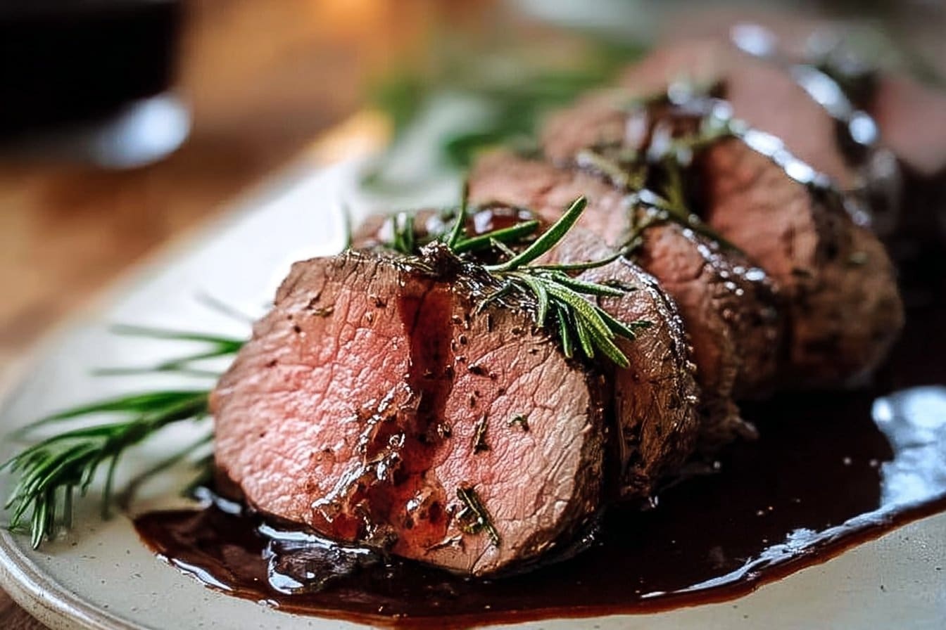 Beef Tenderloin with Red Wine Sauce 4 Beef Tenderloin with Red Wine Sauce
