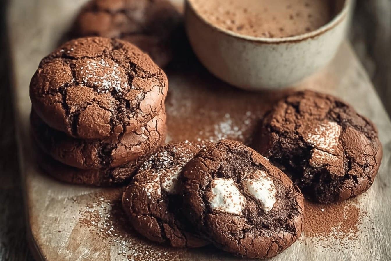 Hot Chocolate Brownie Cookies