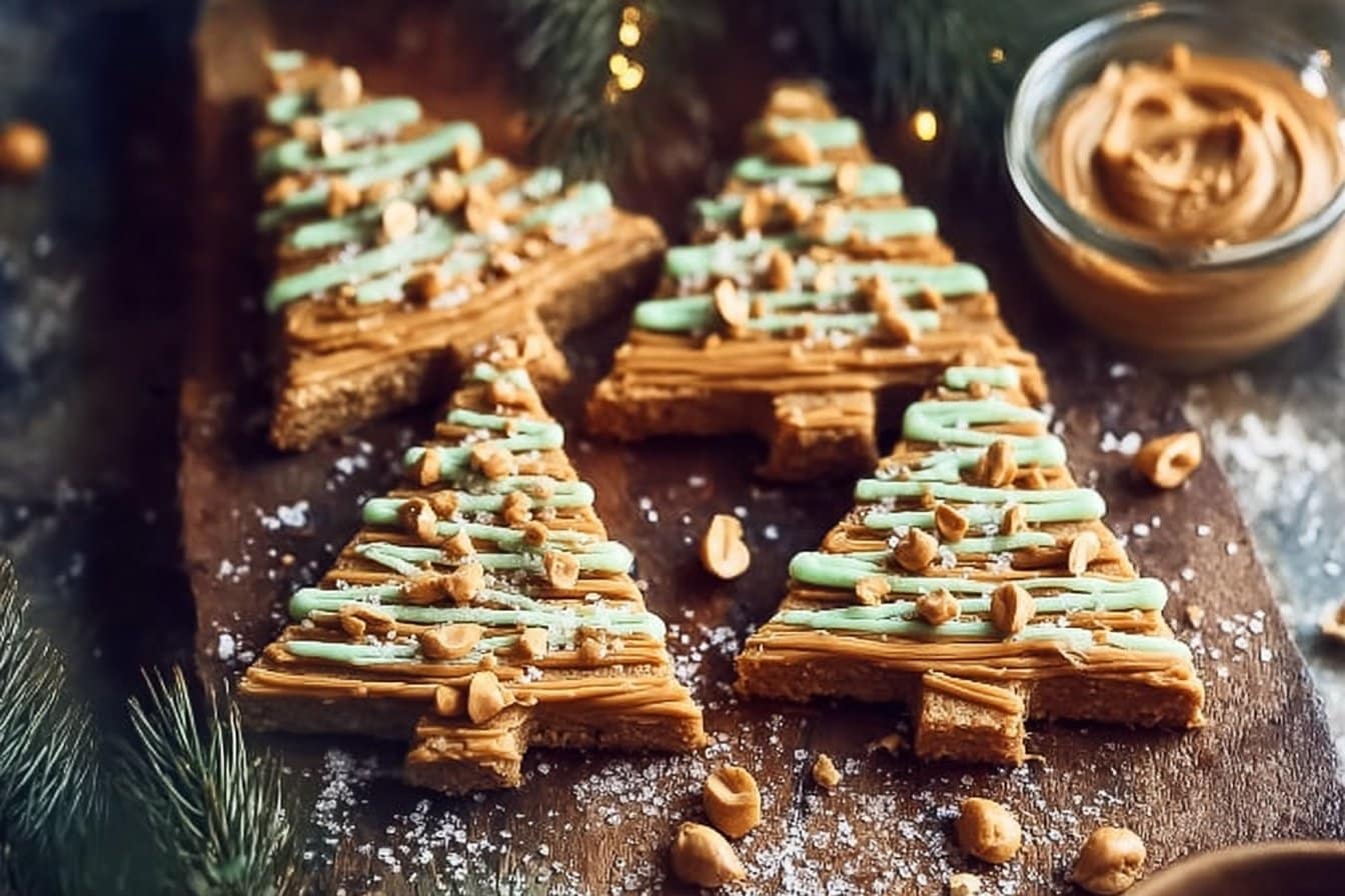 Salted Peanut Butter Christmas Trees
