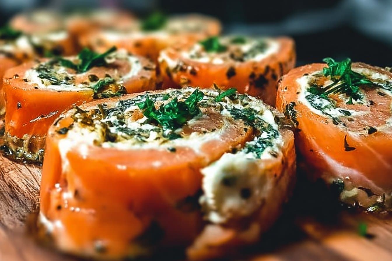 Stuffed Salmon Pinwheels 4 Stuffed Salmon Pinwheels