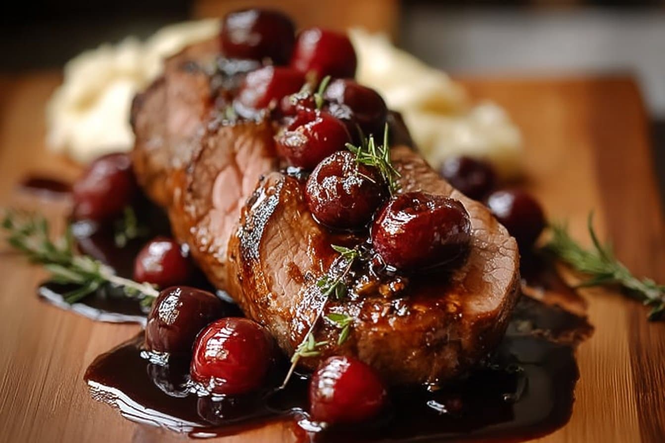 Cherry Balsamic Pork Tenderloin 4 Cherry Balsamic Pork Tenderloin