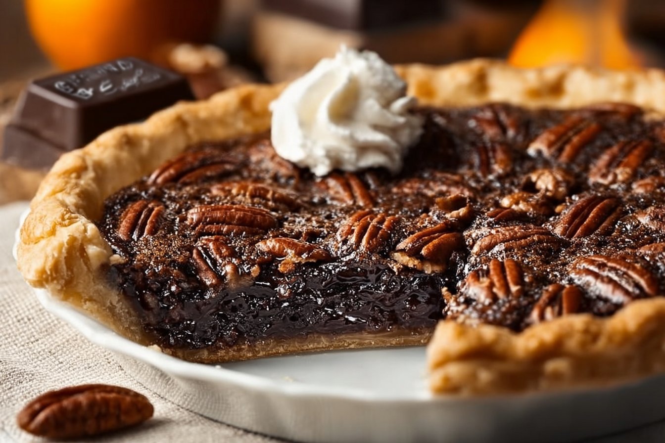 Decadent Bourbon Chocolate Pecan Pie