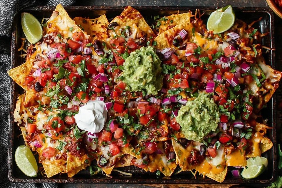 Indian Cheesy Nachos Chaat