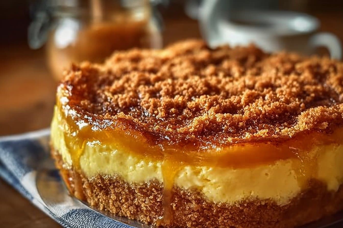 Pumpkin Crunch Crème Brûlée Cake