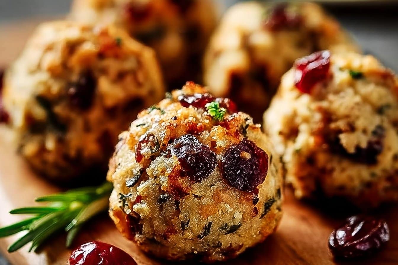 Cranberry & Turkey Stuffing Balls