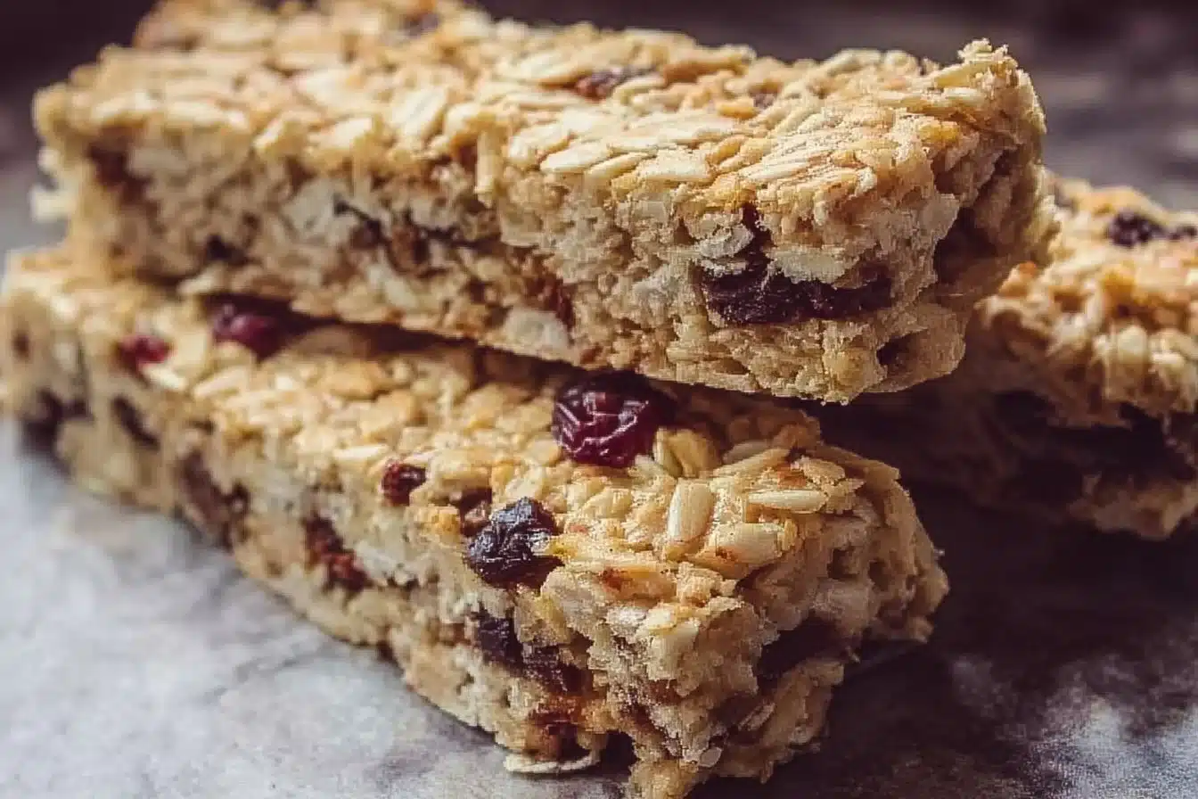 Chewy Granola Bars 1 Delicious chewy granola bars made with wholesome ingredients