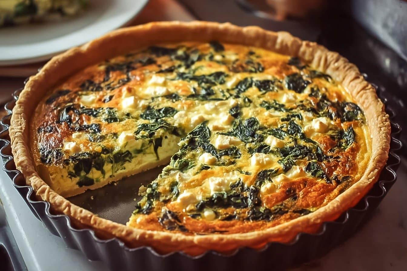 Spinach Feta Quiche