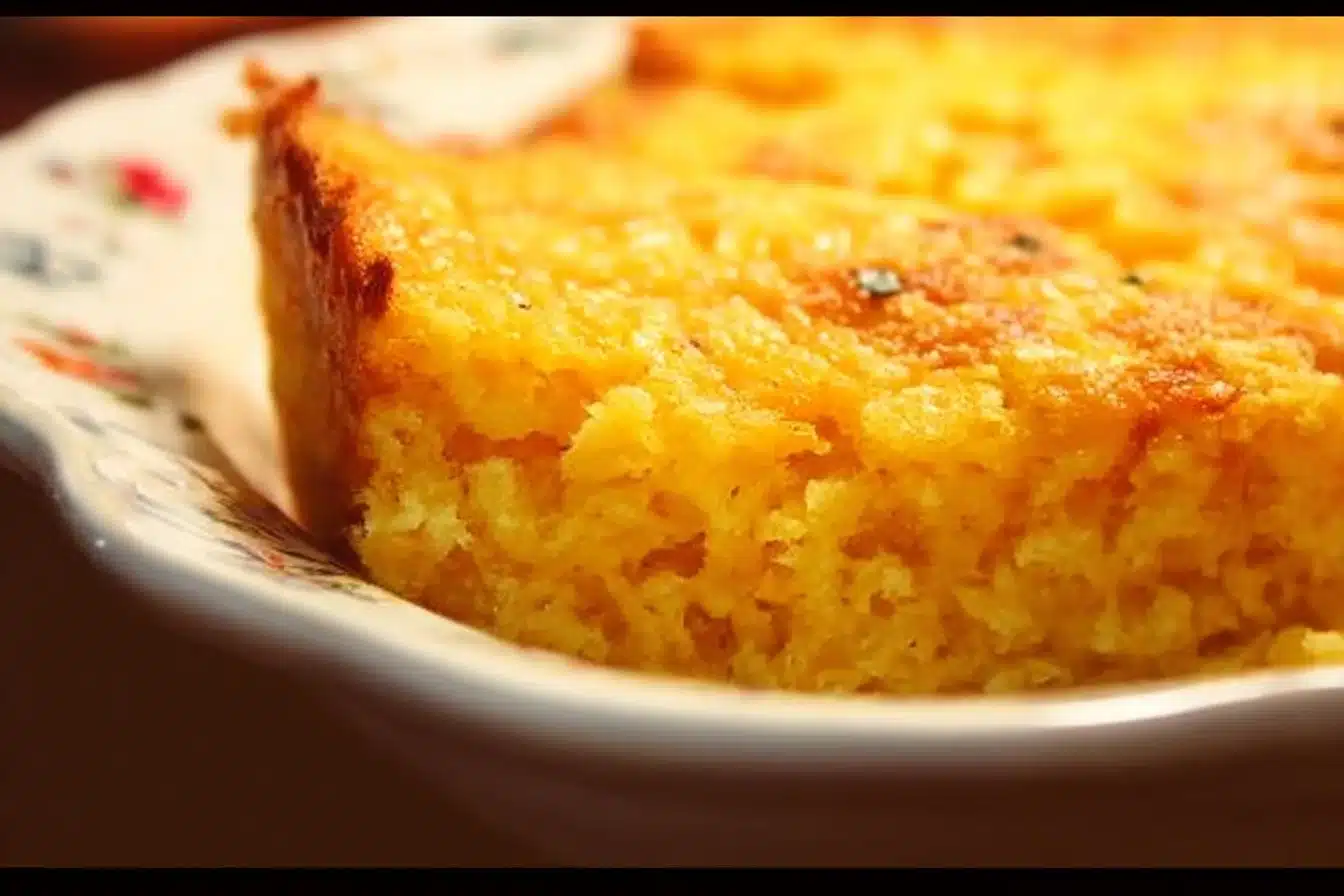 Jiffy Corn Casserole 3 Delicious Jiffy Corn Casserole served in a dish