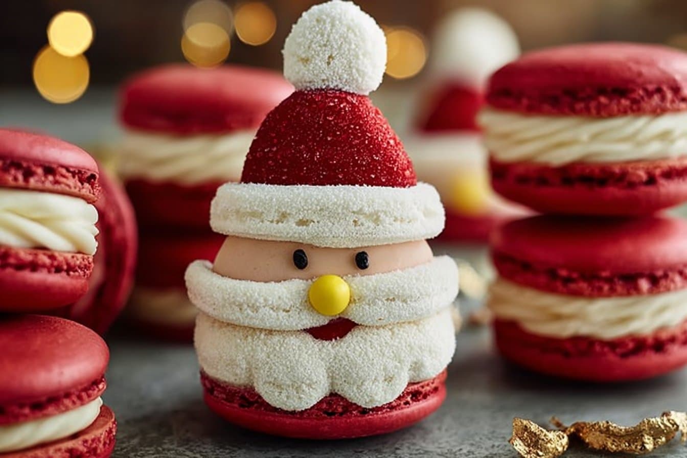 Santa Claus Macarons 4 Santa Claus Macarons