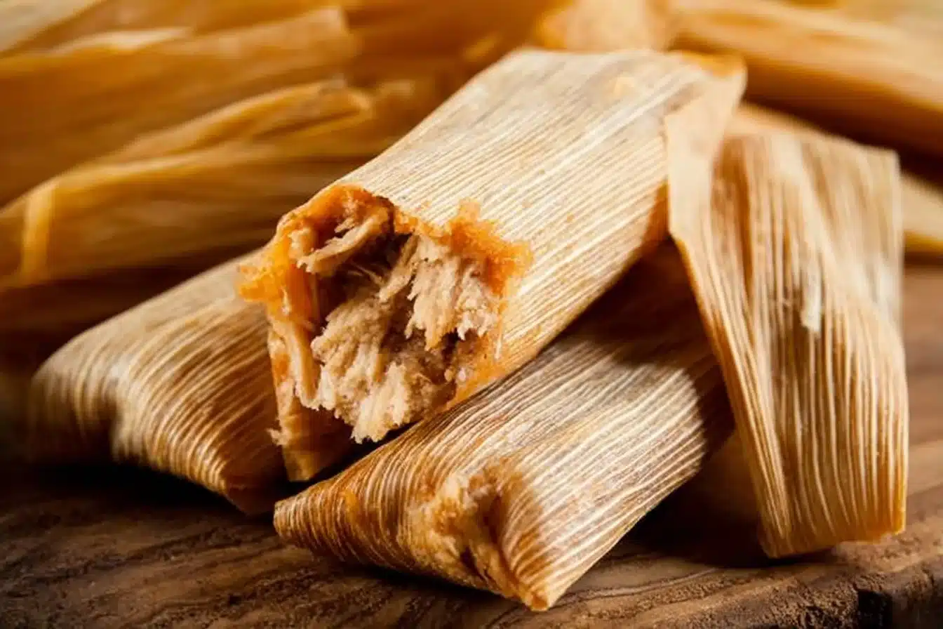 Mexican Tamales 3 Colorful assortment of Mexican tamales served on a traditional platter.