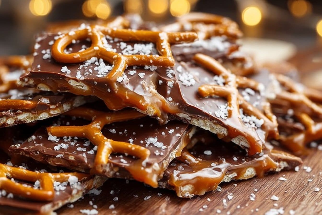 Salted Caramel Pretzel Bark