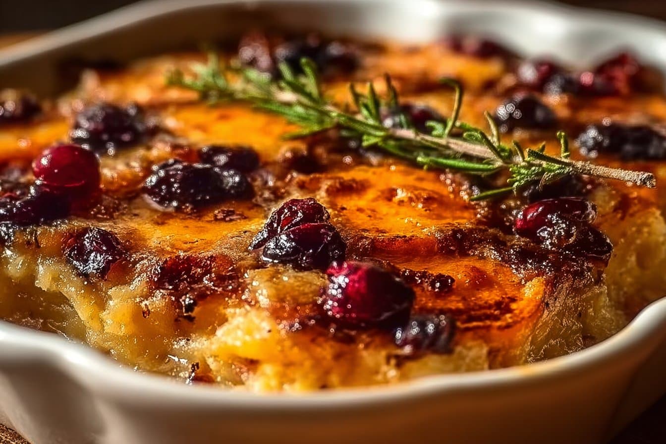 Sweet Potato Cranberry Gratin
