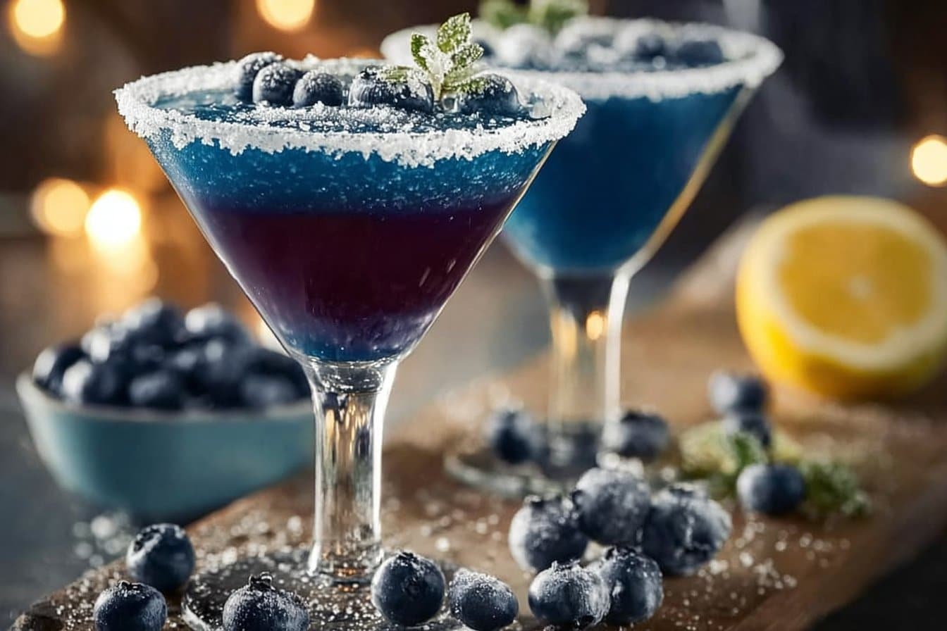 Blueberry Snow Martini