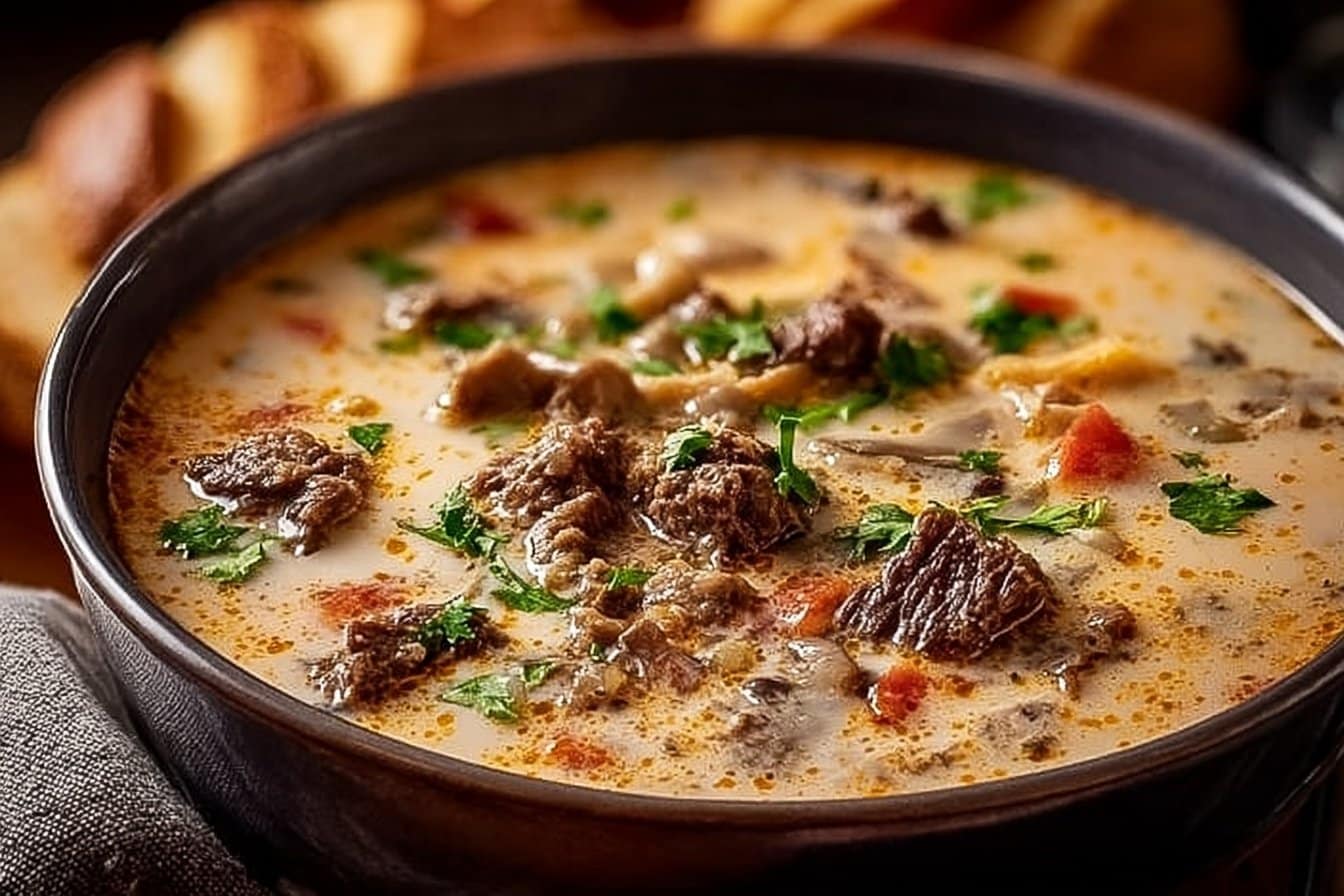 One-Pot Philly Cheesesteak Soup 4 One-Pot Philly Cheesesteak Soup