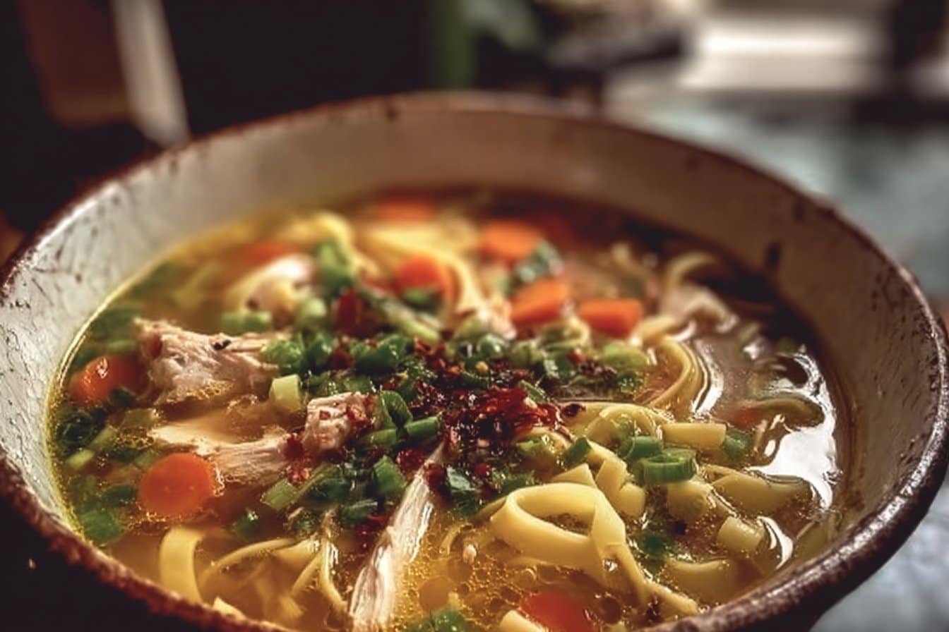 Aromatic Ginger Garlic Chicken Noodle Soup 4 Aromatic Ginger Garlic Chicken Noodle Soup