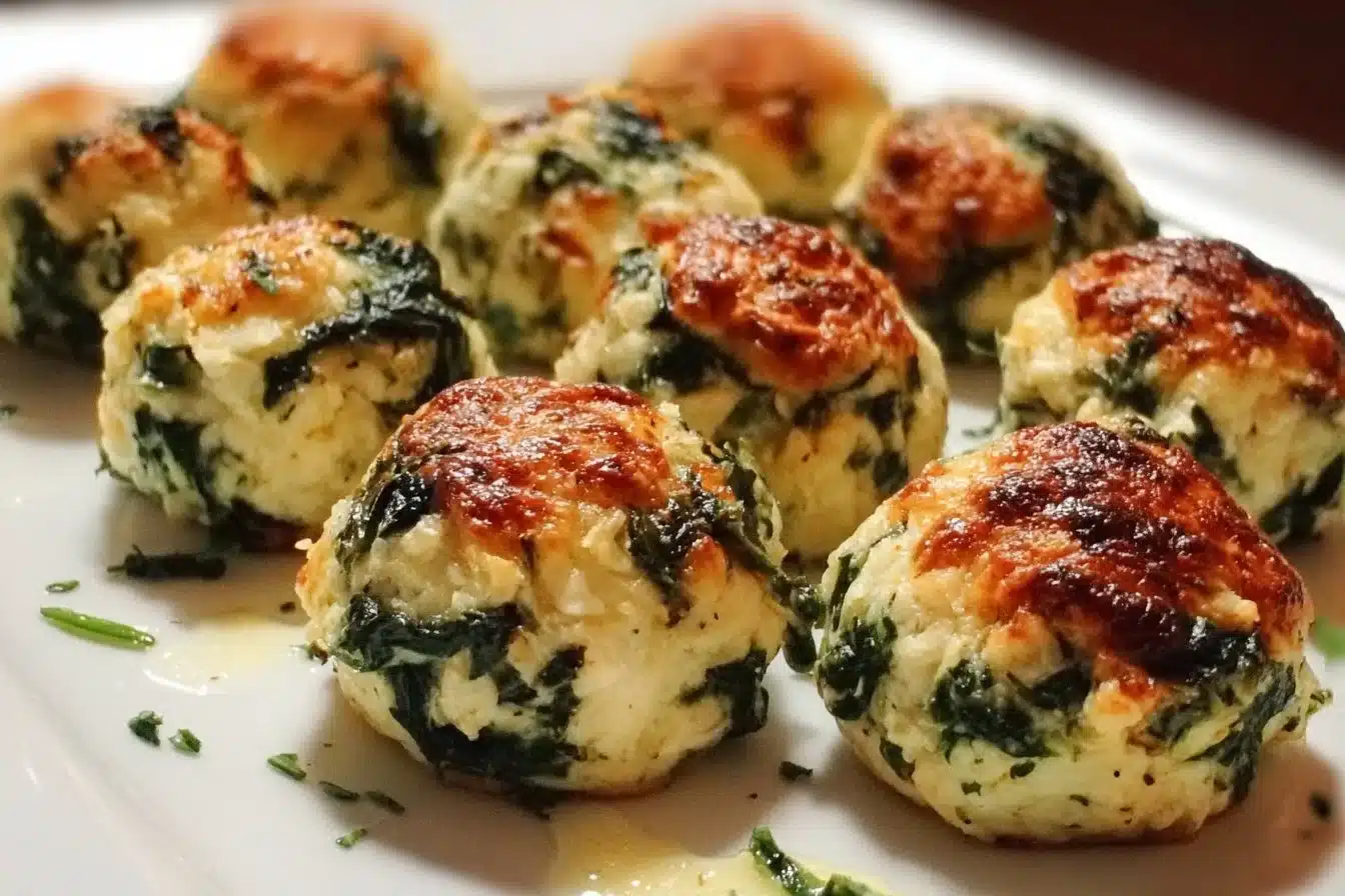 Spinach Ricotta Bites 3 Delicious homemade Spinach Ricotta Bites baked to golden perfection