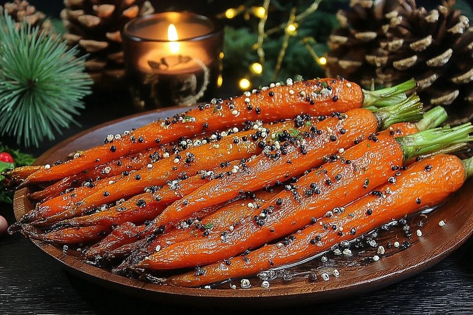 Maple Mustard Roasted Carrots