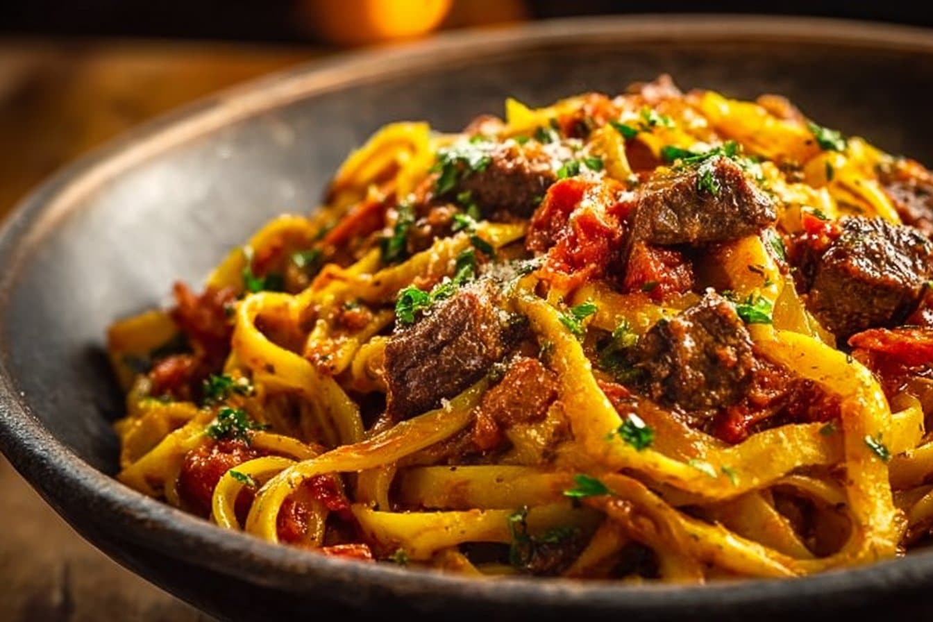 Deliciously Easy Creamy Beef Pasta