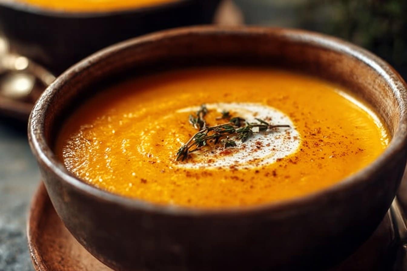 Healthy Vegan Carrot Ginger Soup