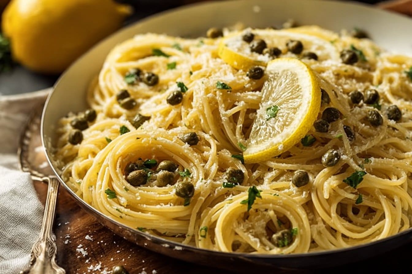 Delicious Lemon Caper Pasta