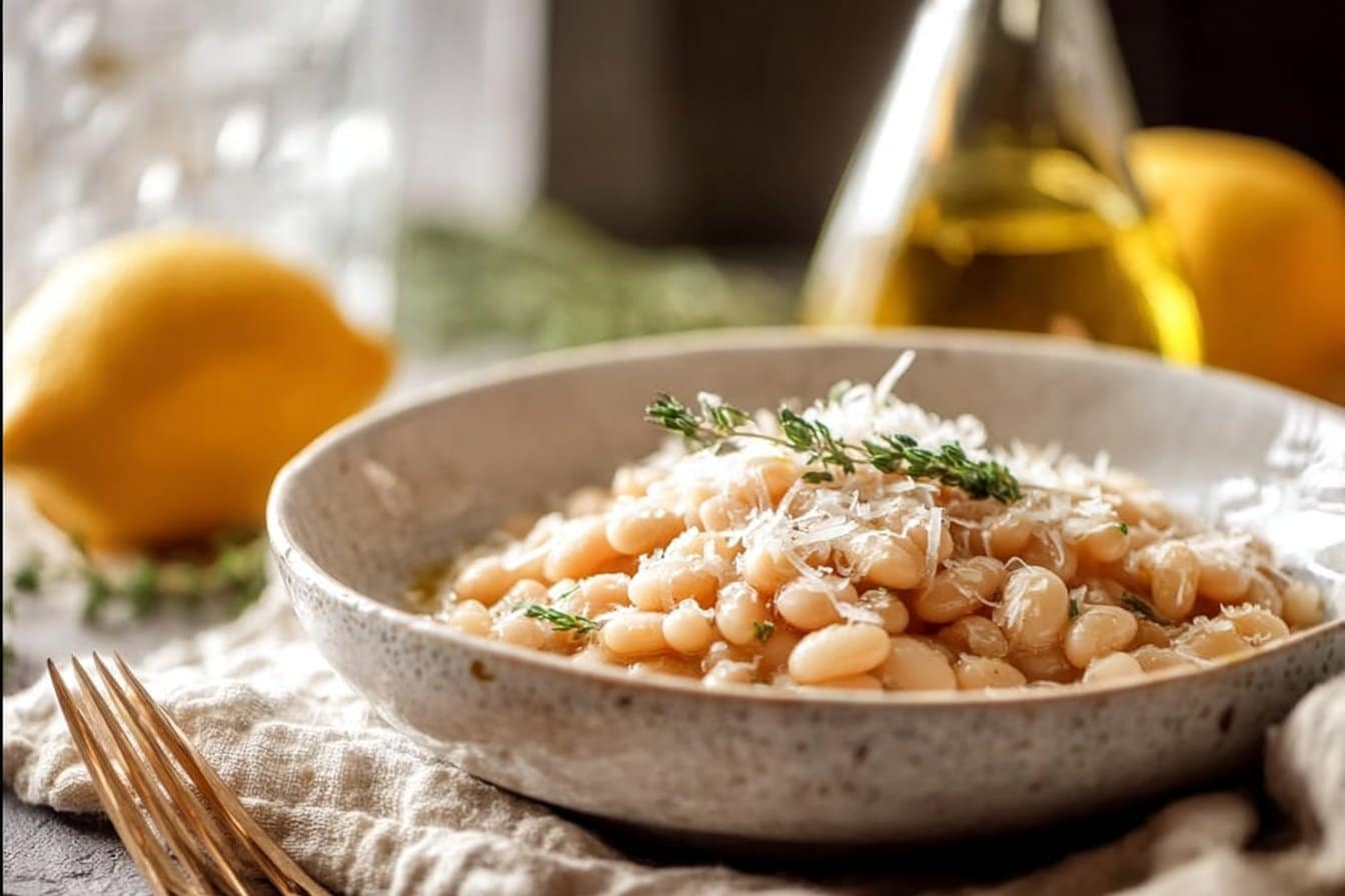 Creamy White Beans with Parmesan and Lemon 4 Creamy White Beans with Parmesan and Lemon