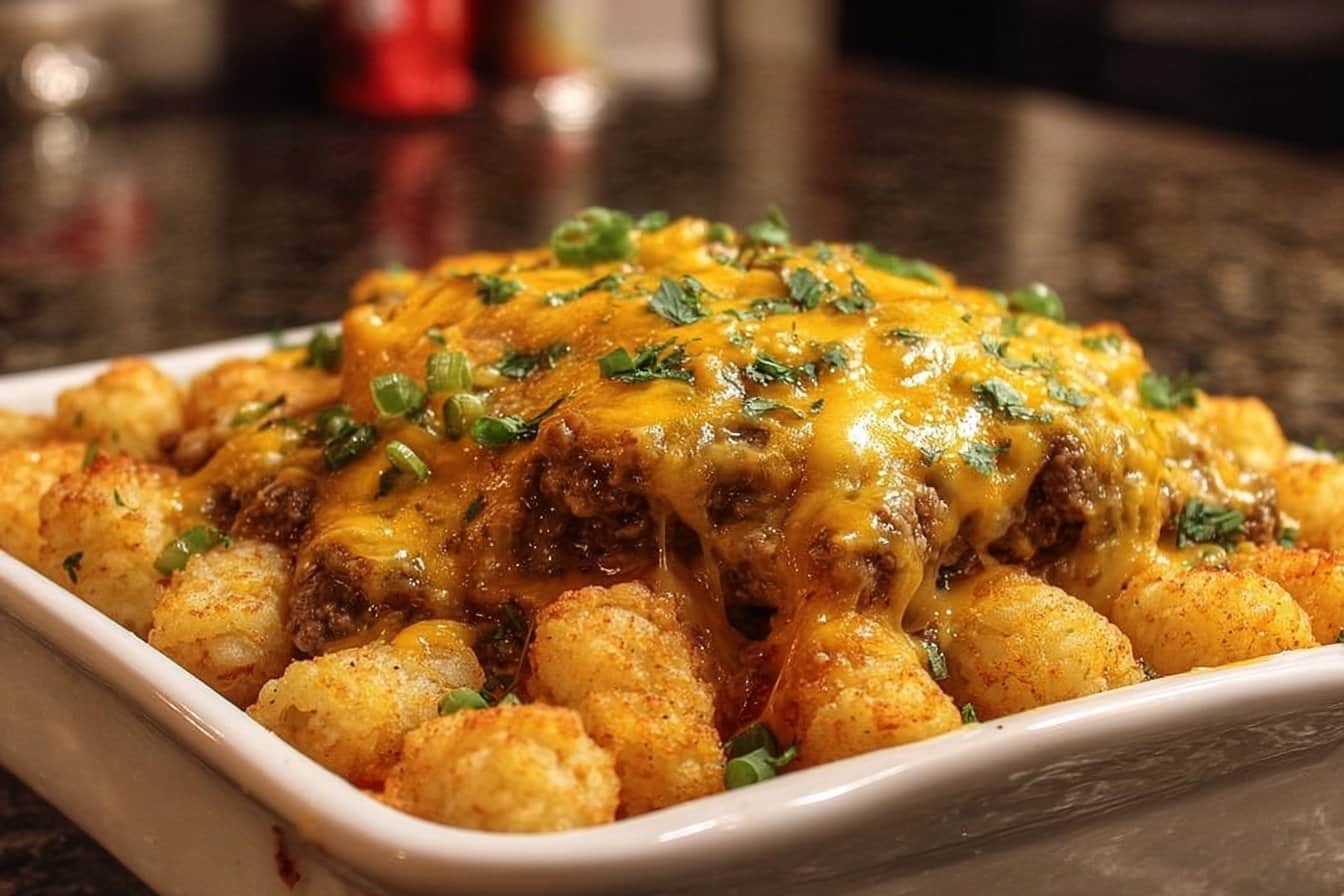 Easy and Delicious Cheeseburger Tator Tot Casserole 4 Easy and Delicious Cheeseburger Tator Tot Casserole