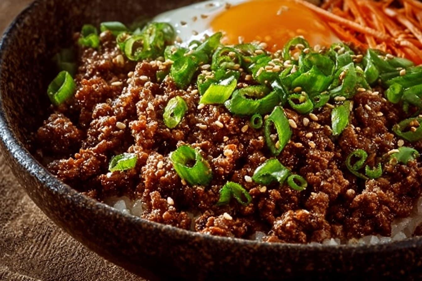 Korean Ground Beef Bowl 4 Korean Ground Beef Bowl
