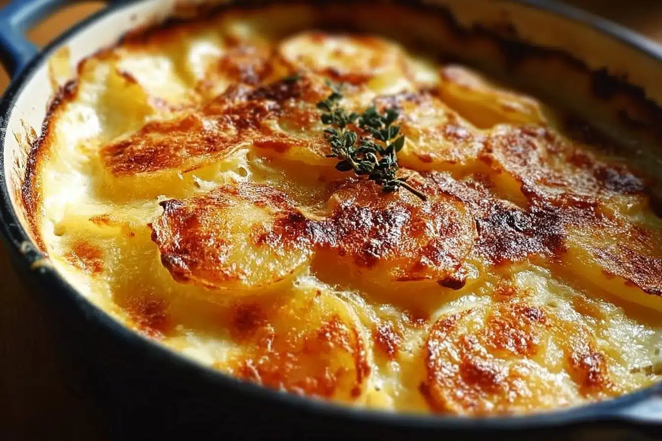 Creamy Potato Gratin 3 Delicious creamy potato gratin baked to perfection with layers of cheese and potatoes