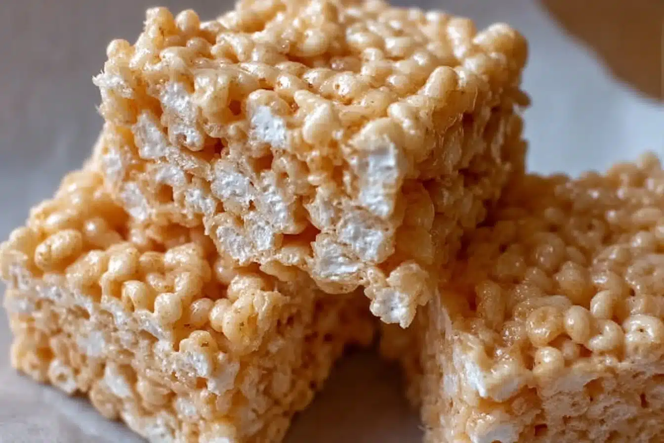 Delicious gluten free rice krispie treats on a plate
