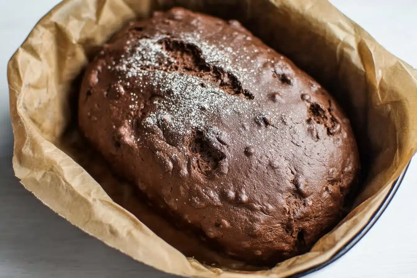 Easy Double Chocolate Sourdough Bread 3 Easy double chocolate sourdough bread fresh out of the oven