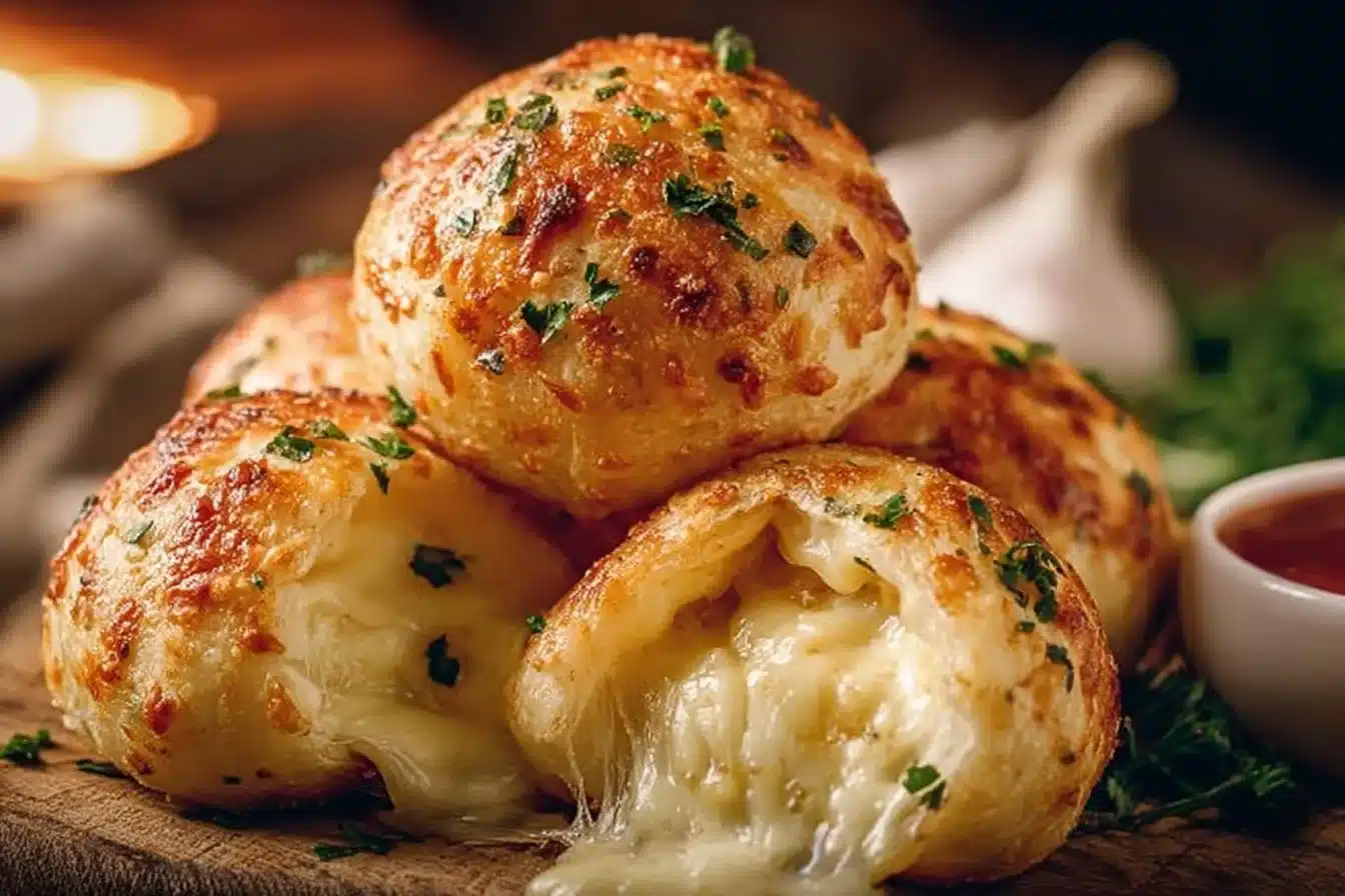 Easy Garlic Cheese Bombs