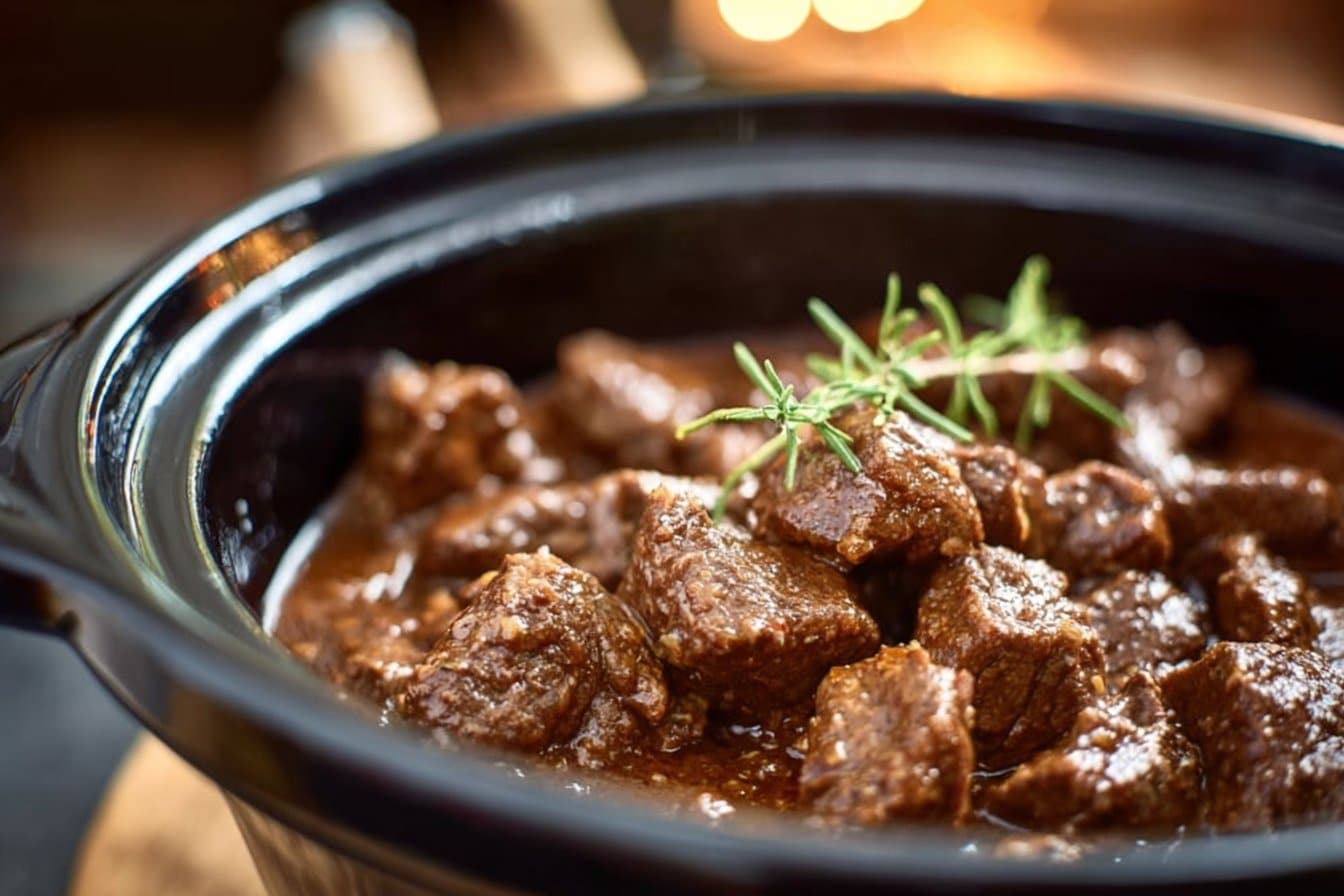 Delicious Beef Tips in Crock Pot 4 Delicious Beef Tips in Crock Pot