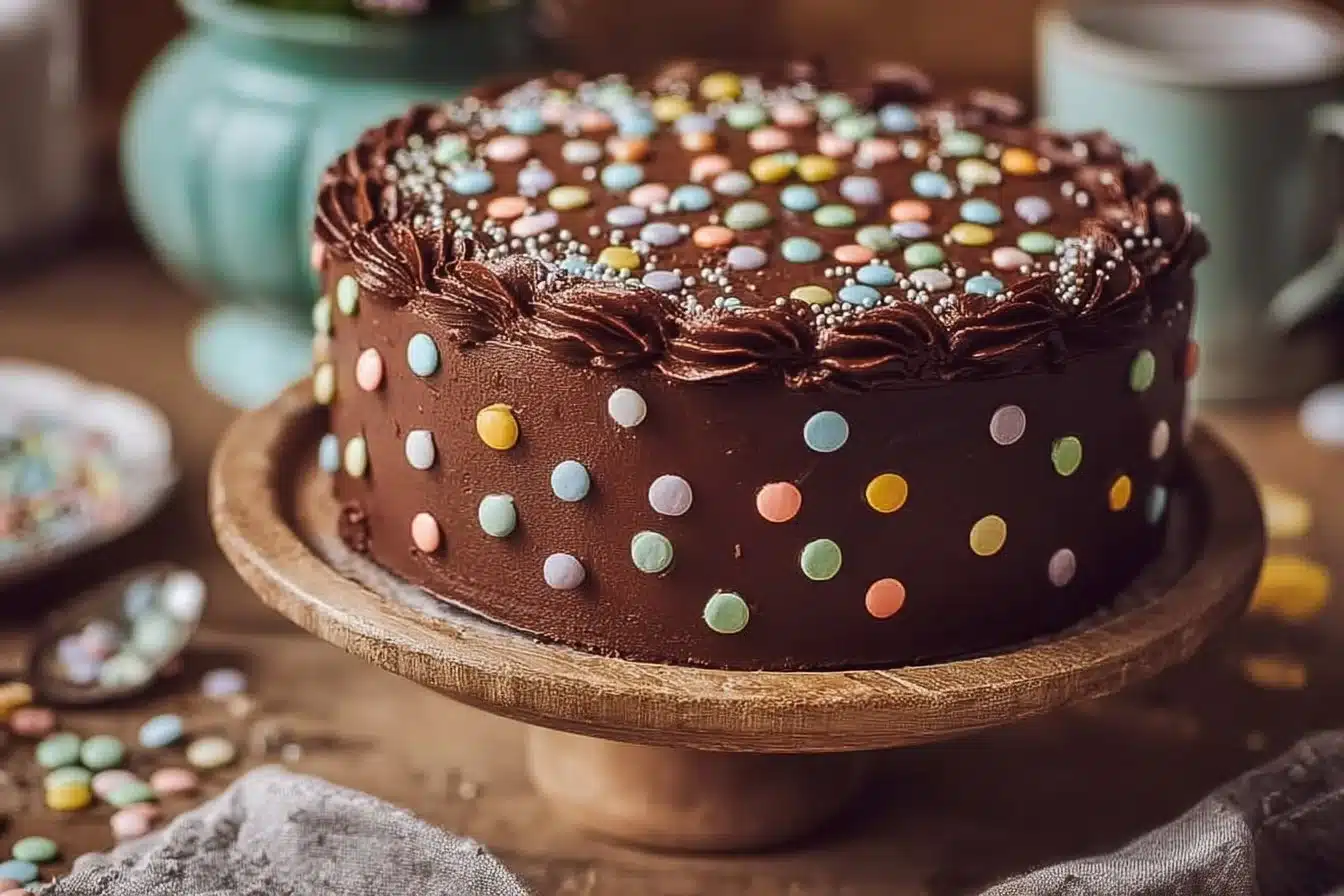 Irresistible Polka Dot Chocolate Party Cake
