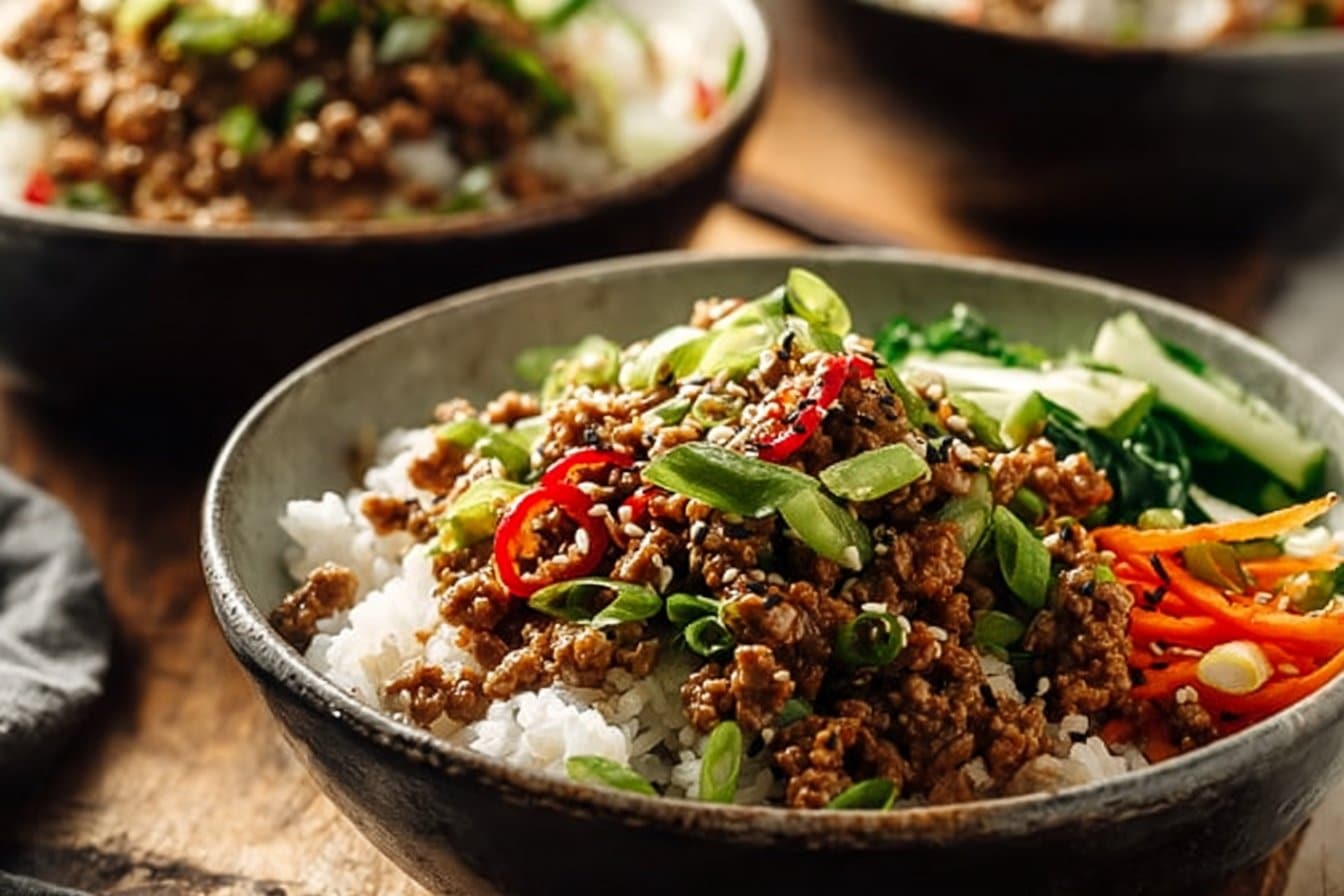 Quick & Easy Ground Turkey Teriyaki Rice Bowls 4 Quick & Easy Ground Turkey Teriyaki Rice Bowls