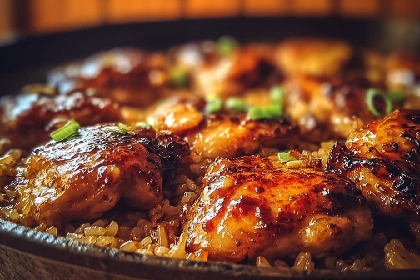 Honey BBQ Chicken Rice Dish 4 Honey BBQ Chicken Rice Dish
