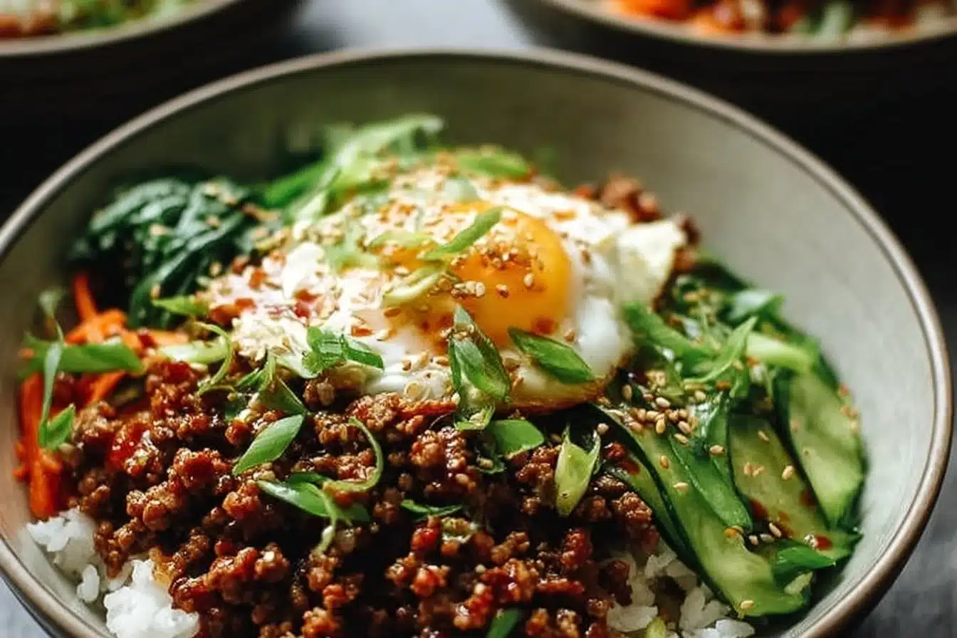 Quick & Easy Ground Turkey Teriyaki Rice Bowls 3 Delicious ground turkey teriyaki rice bowl with vegetables and sauce