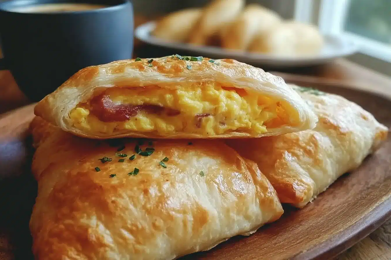 Delicious sourdough pockets filled with various breakfast ingredients